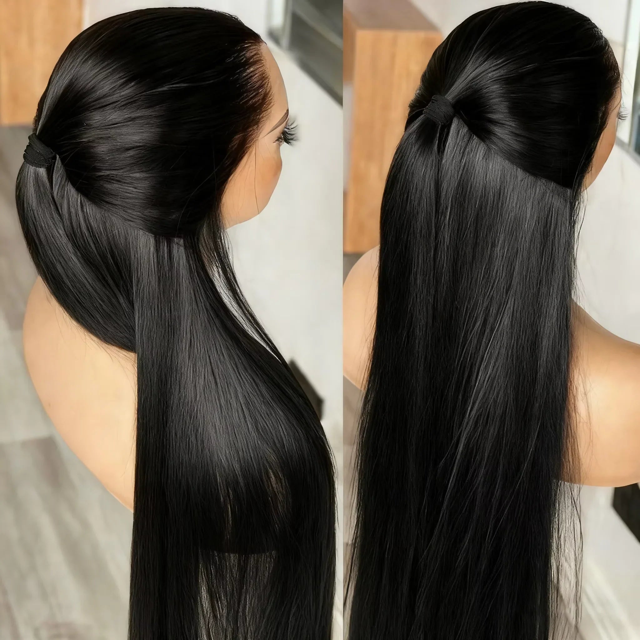 Bone straight HD lace human hair wig - Hair & Wigs at Kenzy Plus